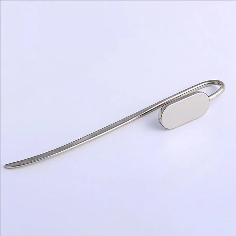 

Creative Stainless Steel Swan Neck Design Silvery Metal Bookmark for Business and School Stationery as Festival Gift