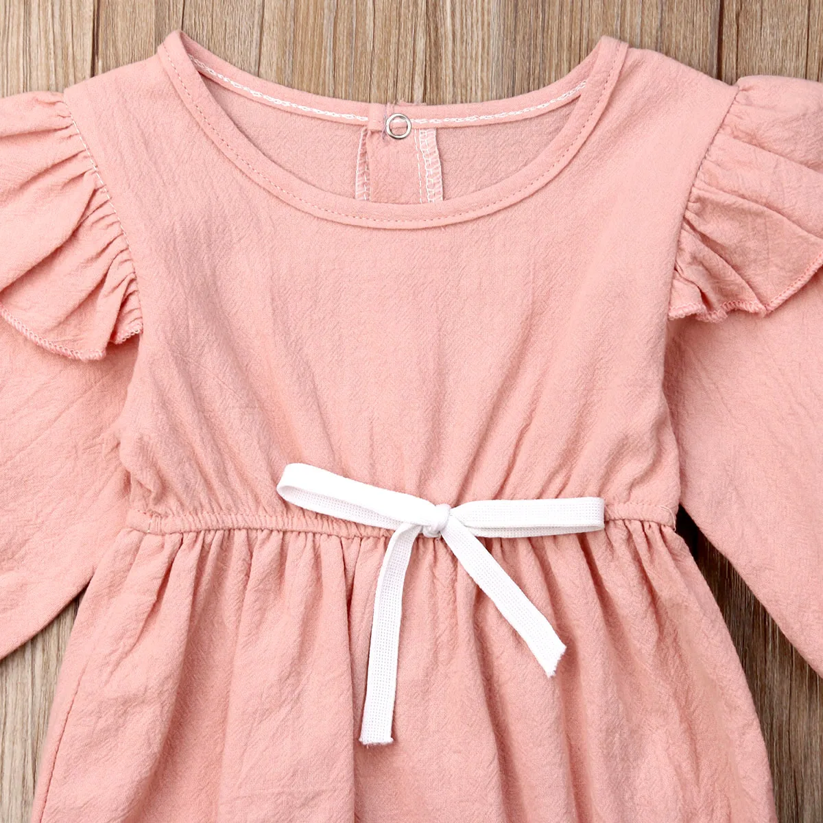 Боди для новорожденных девочек Осеннее боди с длинными рукавами и оборками