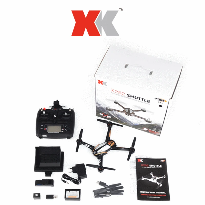 Квадрокоптер XK X252 с широкоугольной HD камерой 5 8 P и бесщеточным