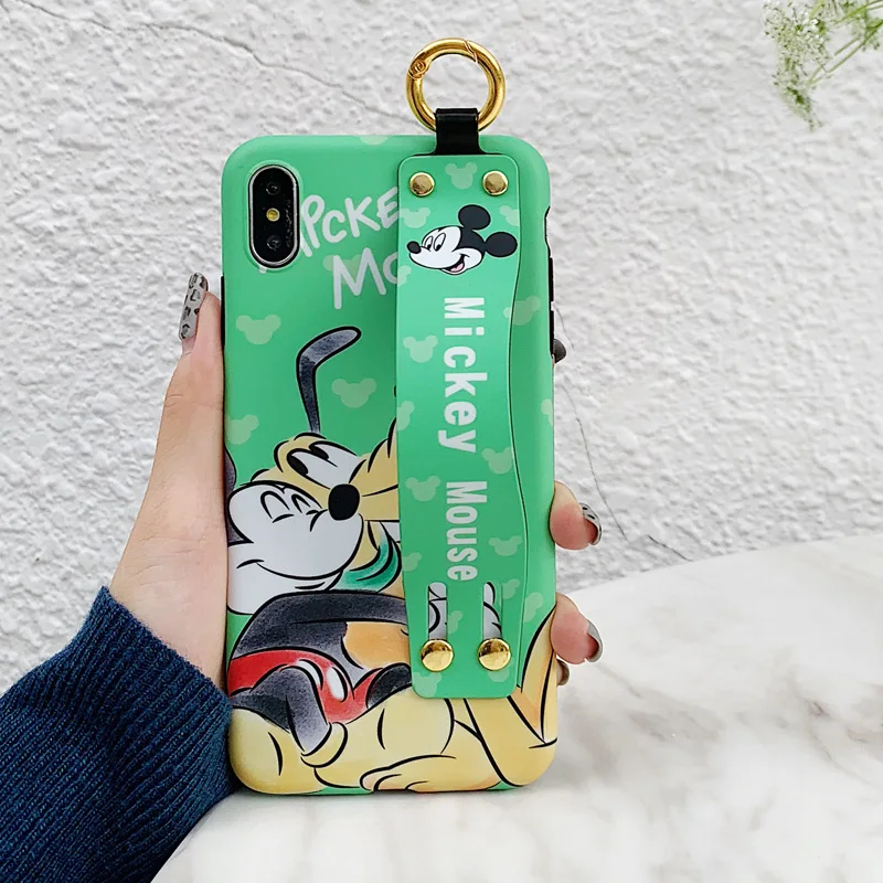 Золотой Для iphone XR XS max X милый ремешок на запястье мягкий чехол для телефона для iphone 8plus 7 7plus 6 6S 6p мультяшный чехол с ромашками - Цвет: Золотой