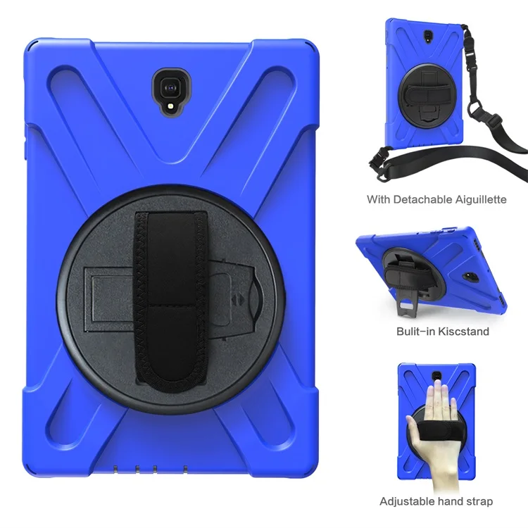 Blue Strap Ударопрочный ударопрочный сверхпрочный бронированный чехол для samsung Galaxy Tab S4 10,5 дюймов Чехол выпуск модель T830 T835 T837 - Цвет: Blue Strap