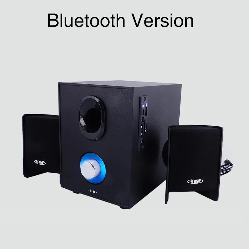 Сабвуфер Bluetooth колонки для компьютера ПК Стерео тяжелый бас Настольный ПК AUX Loundspeaker для ноутбука Pc Coumpter - Цвет: Bluetooth Versions