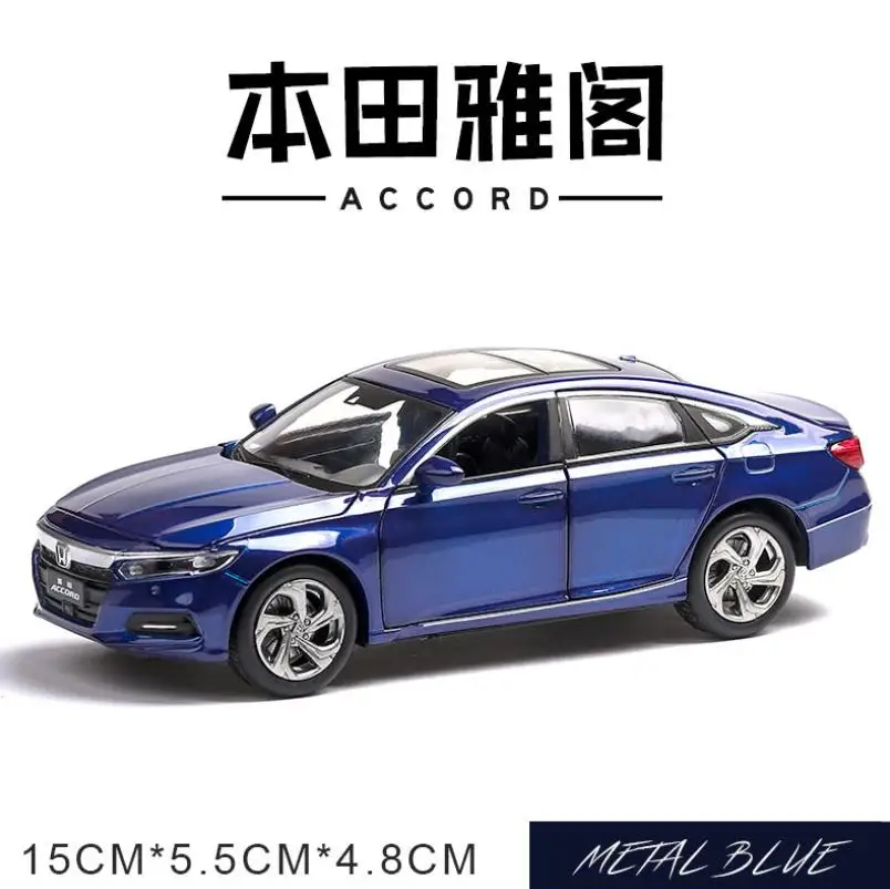 Accord blue 1:32 CRV Accord Highlander XC60 Alphard Lexus игрушечный автомобиль металлическая игрушка Diecasts и игрушечный транспорт Модель автомобиля игрушки для детей - Цвет: Accord blue