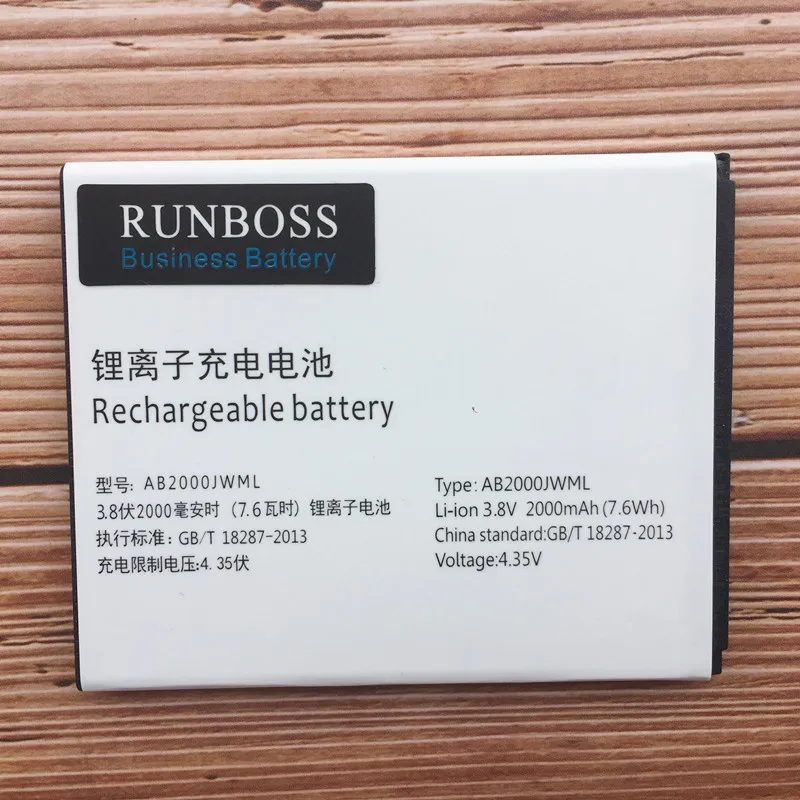 Runboss Оригинальная батарея AB2000JWML для мобильного телефона Xenium S337 CTS337 для мобильного телефона PHILIPS AB2000JWMT 4,35 в номер отслеживания