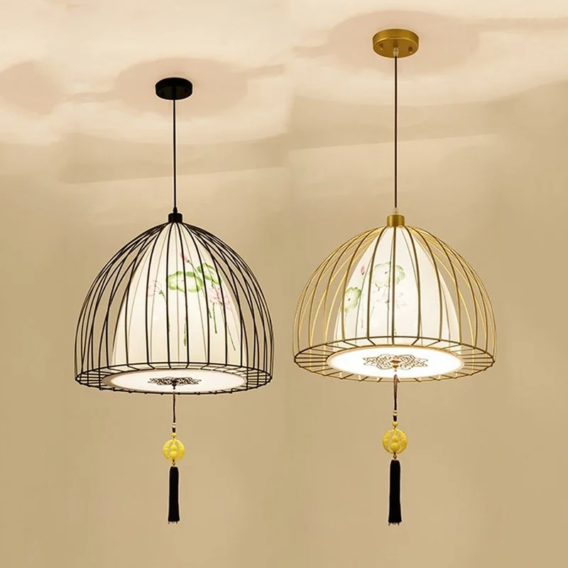 Подвесной светильник в китайском стиле персонализированная железная лампа виде