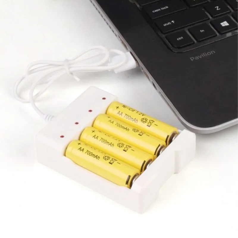 KEITHNICO 1 2 в универсальное умное зарядное устройство с 4 слотами AA/AAA USB разъем| |