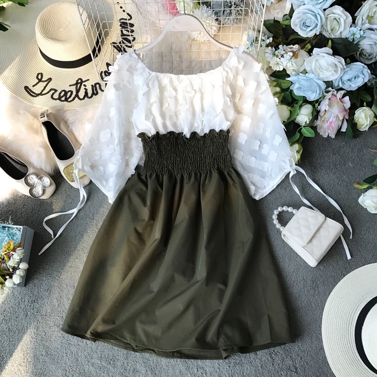 2019 новые модные женские платья с вырезом лодочкой шифоновое платье милое