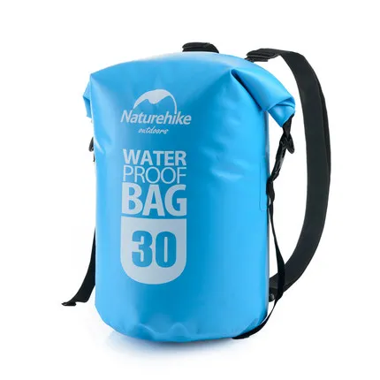 Naturehike 5L 10L 20L 30L 500D ПВХ речной треккинг Дрифтинг печать рафтинг сумки океан пакет Водонепроницаемый Сухой Сумки Открытый Рюкзак - Цвет: 30L 2 straps blue