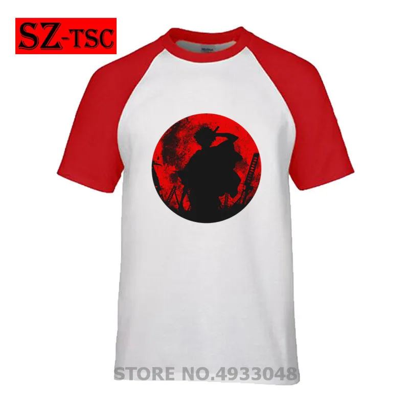 Футболка мужская с принтом самурайского хамплоо мягкая хлопковая тенниска