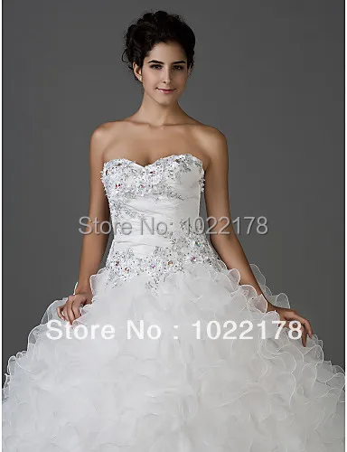 Ball Gown Sweetheart Strapless Floor-length Taffeta And Organza Wedding Dress | Свадьбы и торжества