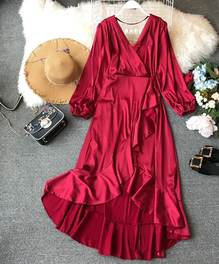 Пляжное платье приморский Резорт богемное сексуальное красное летнее женское