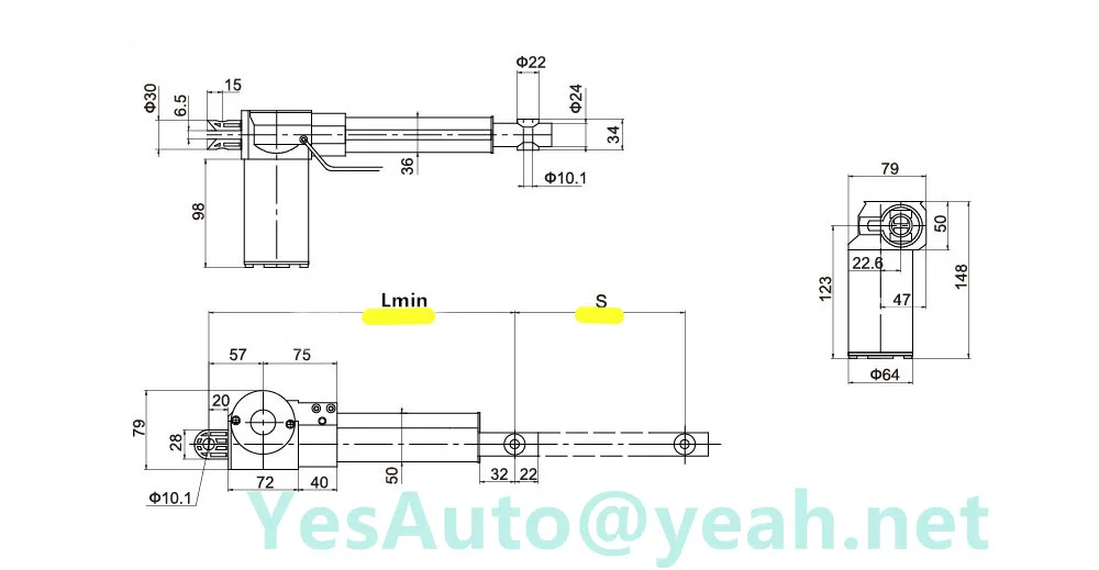 12VDC 24VDC 150 мм ход 42 мм/сек. быстрая скорость 6000N 600 кг 1320LBS heavy duty DC W01 линейный привод