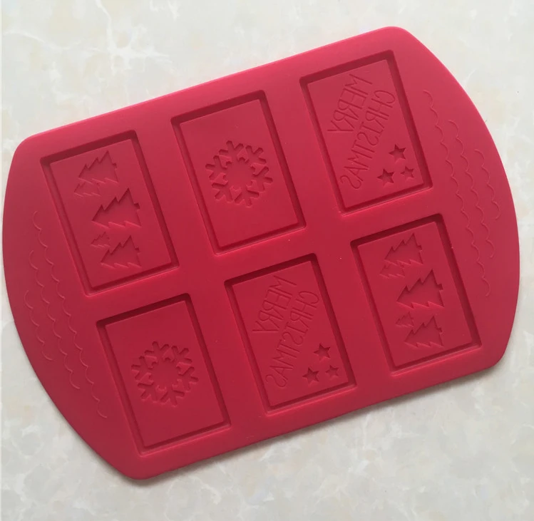 Новинка! шоколадный ломтик Рождественская Платина силиконовая форма елка шаблон