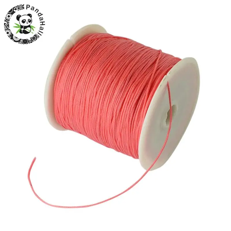 Tomato 0.8 мм 90 м/roll красочные решений разработке DIY Jewelry аксессуары нейлон строку ремешок Шнур темы для браслет ожерелье Бисероплетение - Цвет: Tomato