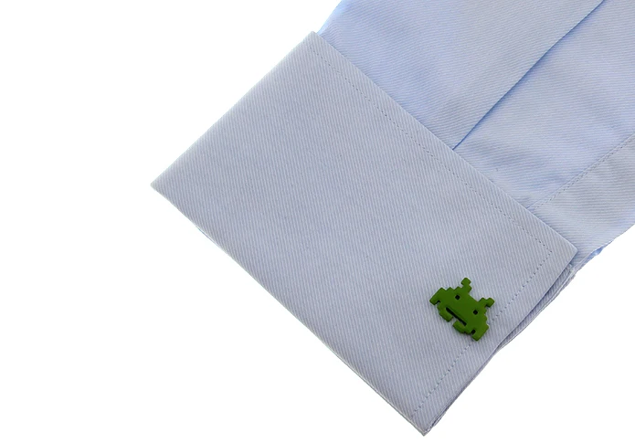 Мужские Запонки iGame медный материал зеленый цвет мультяшный дизайн компьютерный