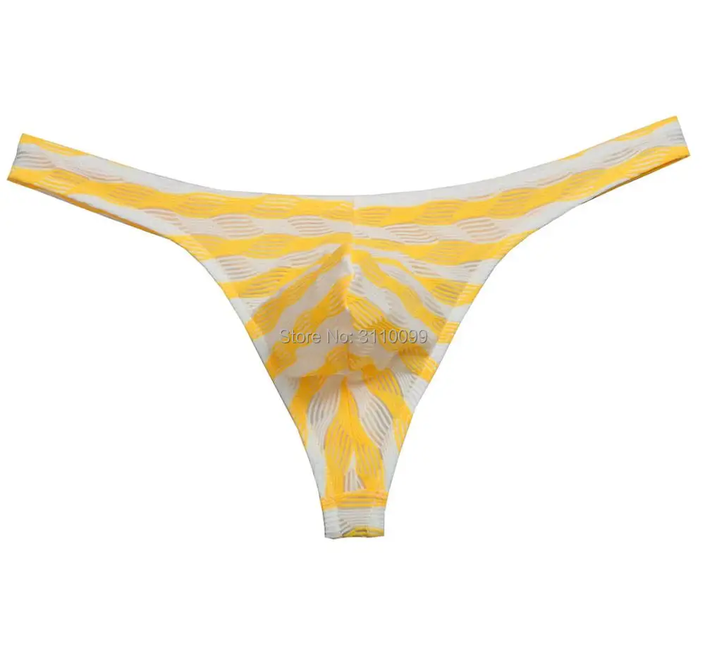 Модные мужские стринги и G Self Design сексуальные волнистые нижнее белье Полосатые