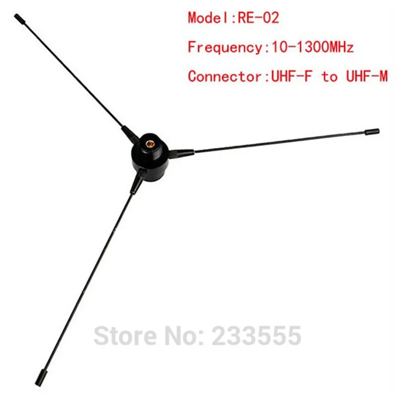 

2pcs New Black RE-02 Mobile Antenna Ground UHF-F Female 10-1300MHz for Car Radio YAESU Moto rola Ke nwood Ic om