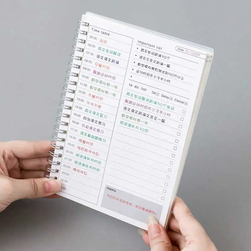 Записные книжки ежедневник еженедельный Органайзер скрепленный спиралью Libretas A5