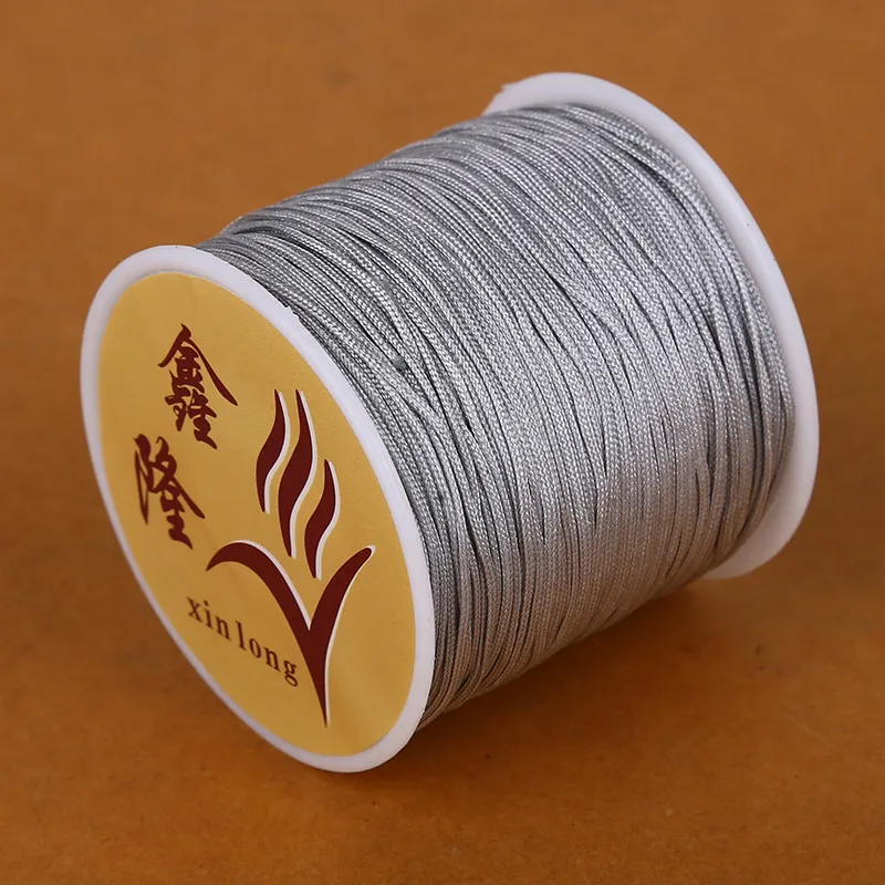 14 Диаметр 0,8 мм, 23 Цвета, 50 м, нейлоновая нить, китайский узел, шнур макраме, браслет, плетеная нить, сделай сам, кисточки вышивка бисером, нить - Цвет: 14