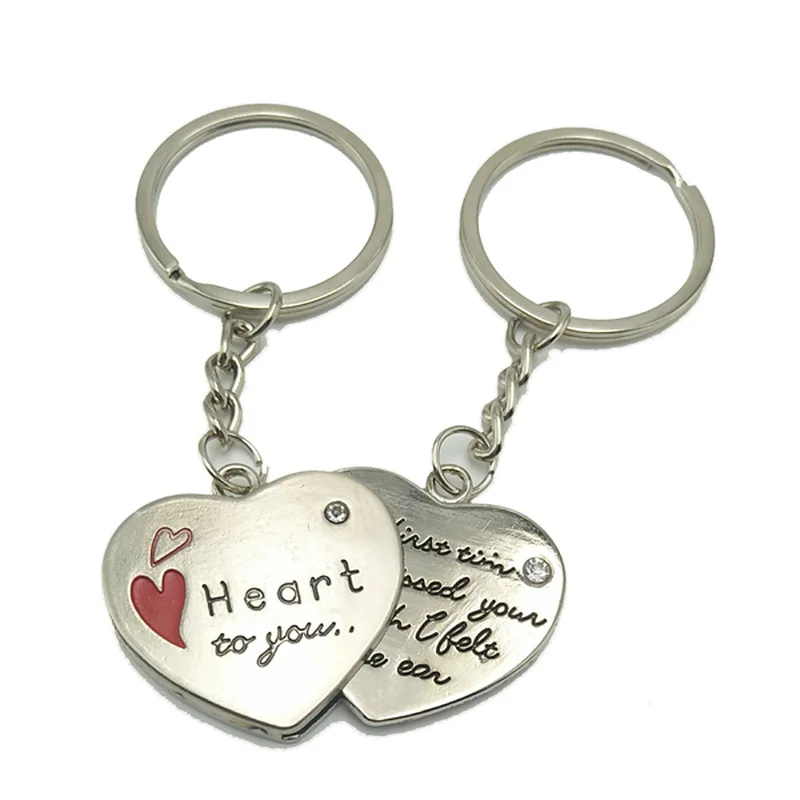 

Hot Explosion Creative Heart To You Heart-shaped Love Letter Couple Key Ring Valentine's Day Gift Key Ring