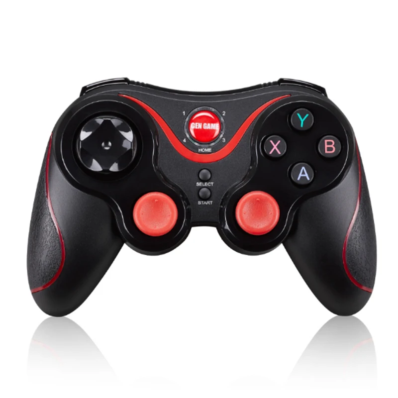 Черный PUBG Game Controller Smart Wireless Joystick Bluetooth ios Android Gamepad Gaming Remote Control Phone PC TV box Tablet gamepad - Цвет: Черный