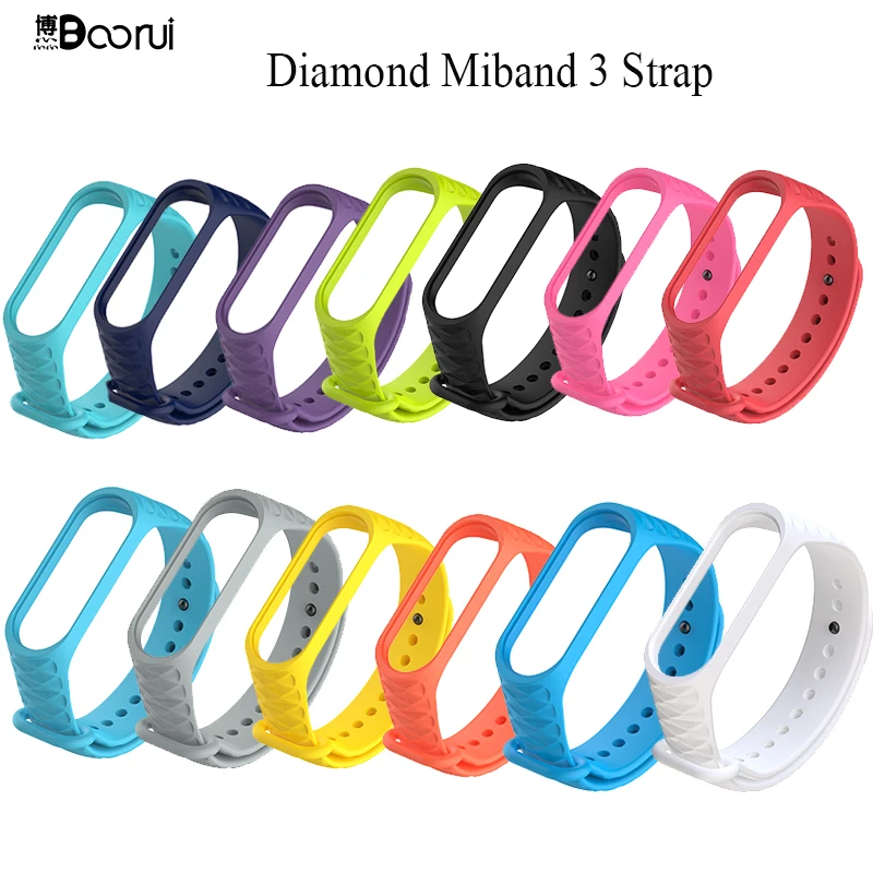 Браслет BOORUI mi band 3, ремешок с бриллиантами, ремешок на запястье для xiaomi mi 3, умные браслеты, Сменный ремень для xiaomi mi3 smartband