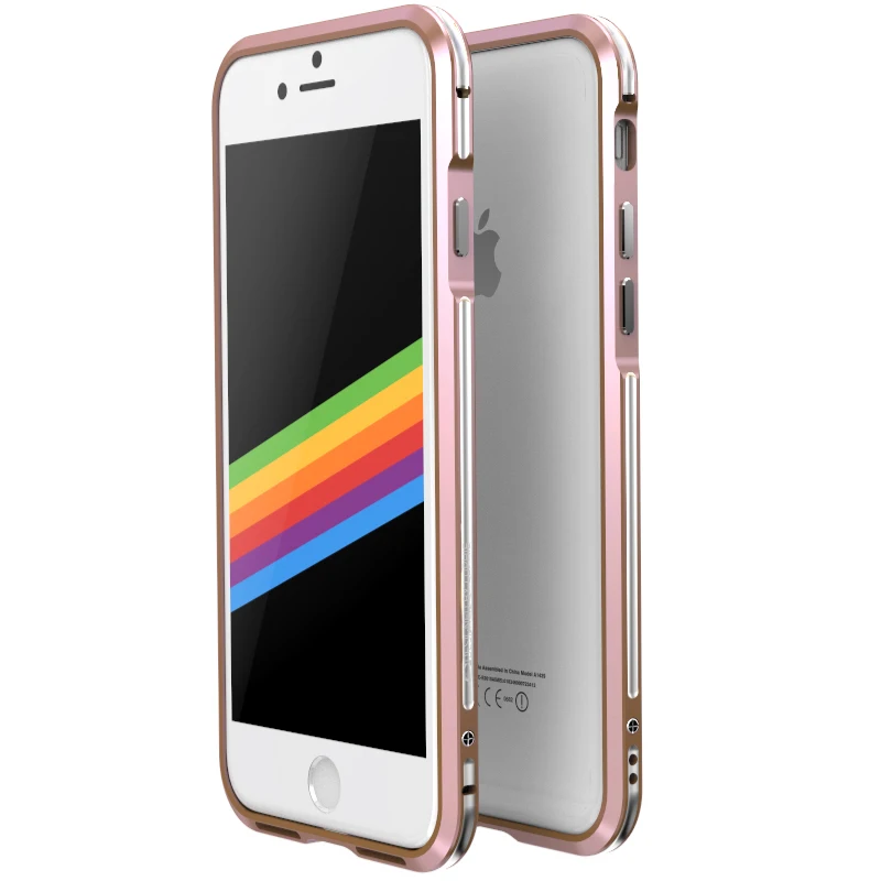 Pink Silver Роскошный Ультратонкий металлический бампер чехол для iphone 8 ударопрочный алюминиевый бампер для iphone 8, 8 Plus 4," 5,5" защитный чехол - Цвет: Pink Silver