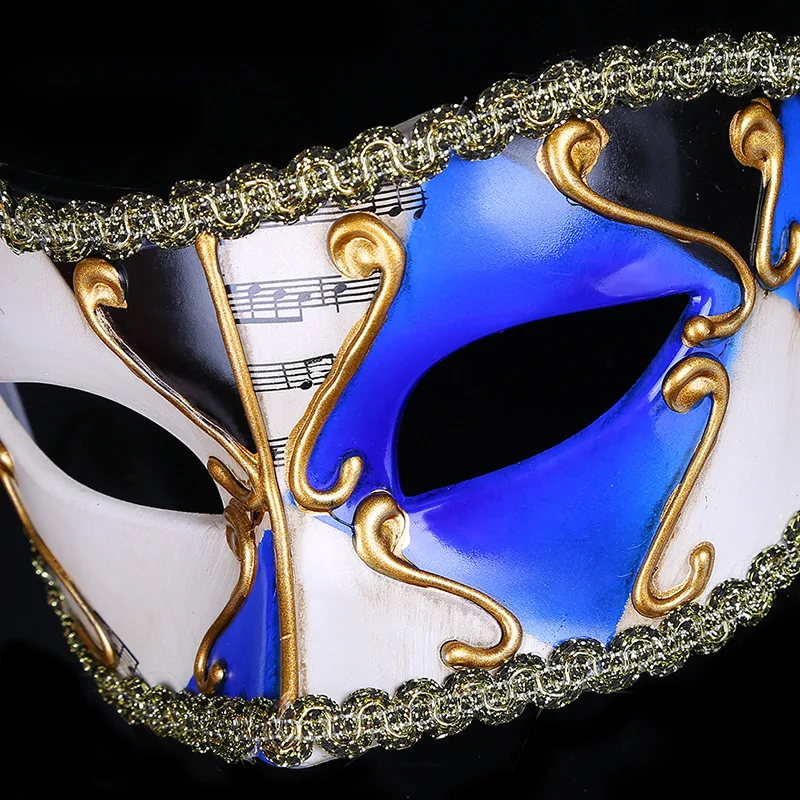 GNHYLL новая золотая Маскарадная маска Mardi Gras Note маска для женщин Венецианская маска Половина лица Венецианский шар маска для Хэллоуина Рождество