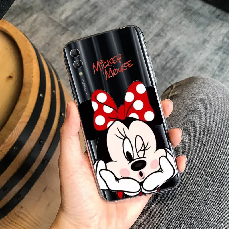 Милый мягкий силиконовый чехол из ТПУ с изображением цветов Микки для Huawei P Smart 2019