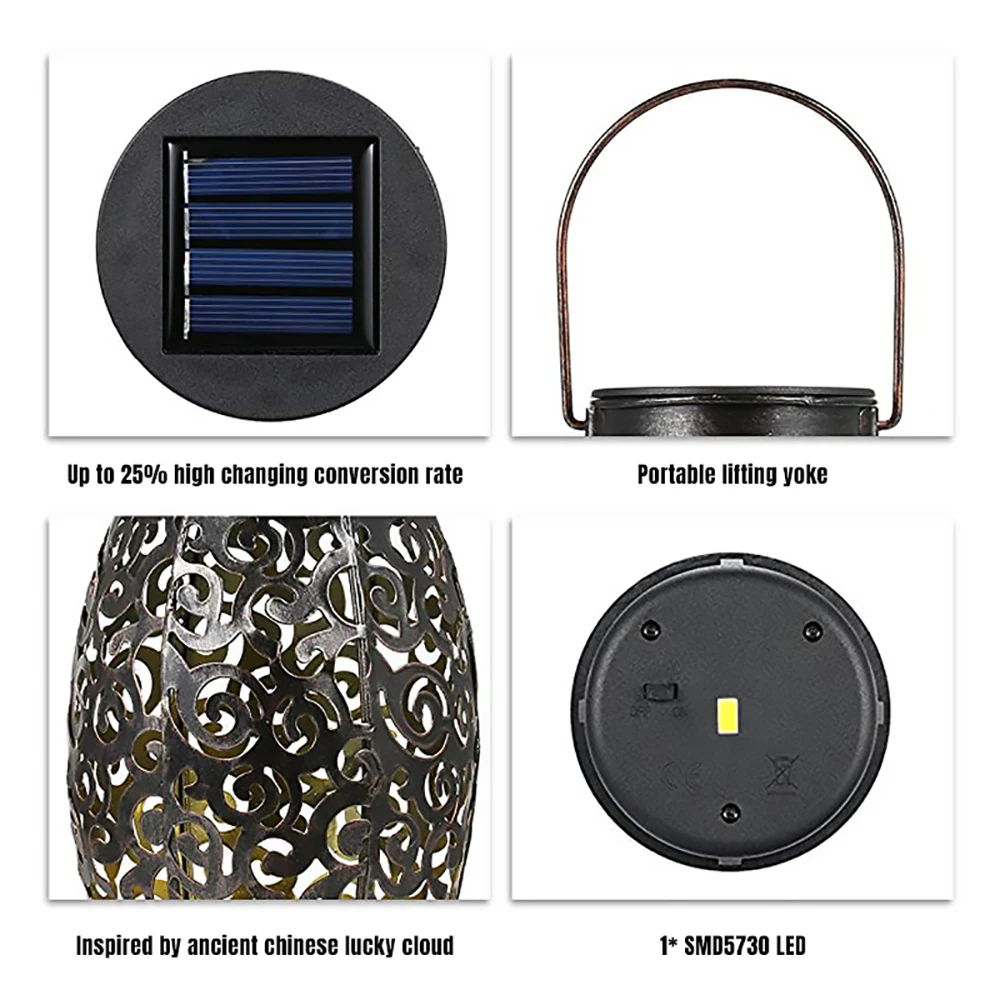 Солнечный Фонарь светодиодные фонари для сада наружная Подвесная лампа IP44