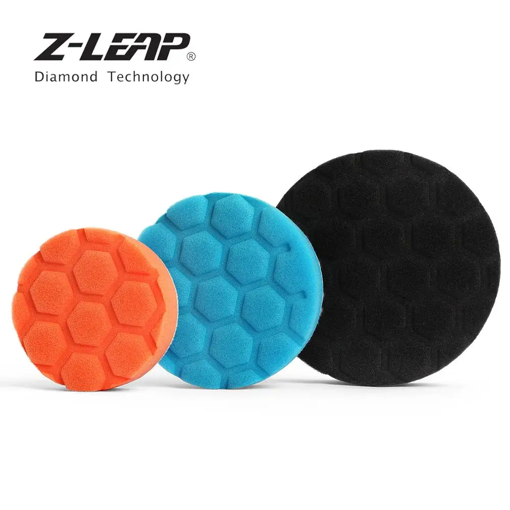 Z-LEAP 3 шт 3/4/5 дюймов полировка губка для полировки дисков гексагональной дизайн пены абразивные материалы для автомобиля полировщик шлифовальные полировка воском