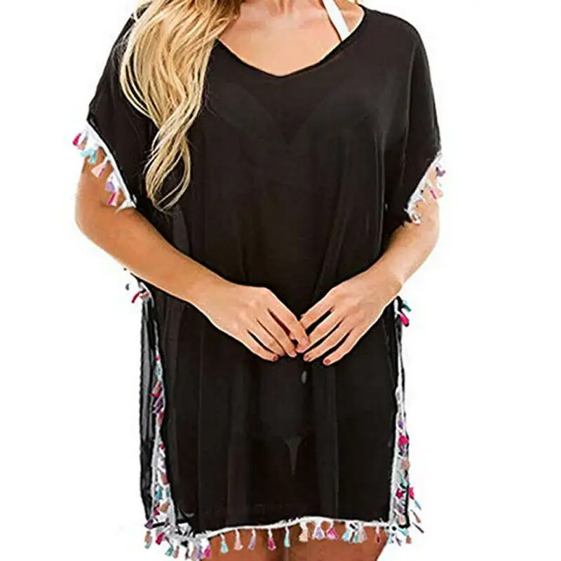 Женский купальник-бикини с v-образным вырезом Раздельный купальник кисточками