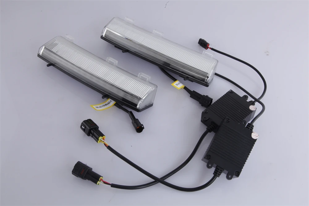 Автомобильные мигающие дневные ходовые огни 2 шт. DRL светодиодный ные желтые