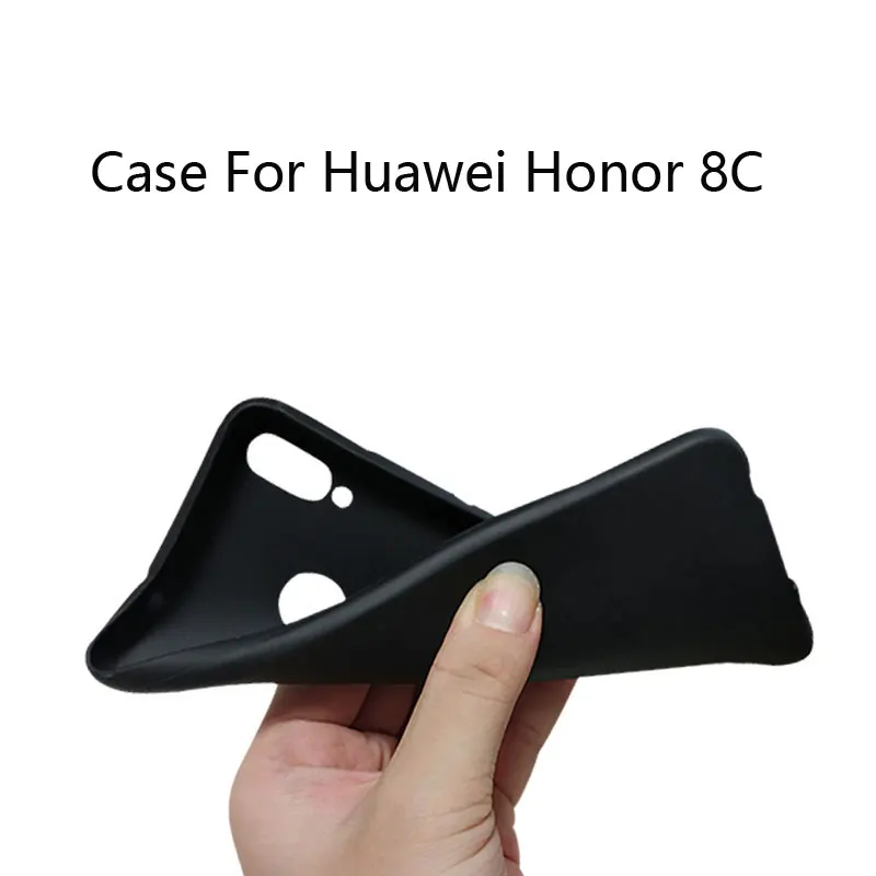 Силиконовый чехол для Huawei Honor 8C мягкий черный силиконовый из ТПУ защитный