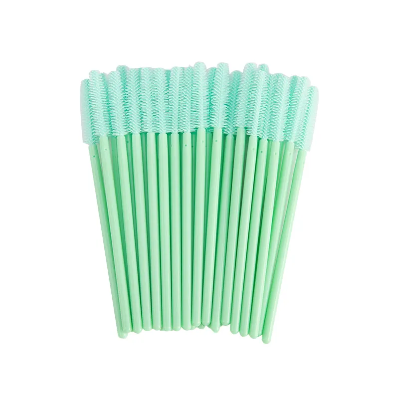 All Mint Green Zwellbe одноразовые силиконовые гелевые, для ресниц расческа 50 шт./упак. удлинение ресниц тушь для ресниц палочки для макияжа Профессиональные косметические инструменты - Цвет: All Mint Green