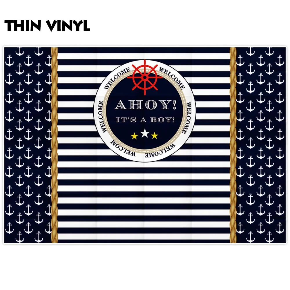 Allenjoy photo backdrop Anchor navigation stripe Holy Communion birthday photobooth photocall background new shoot | Электроника