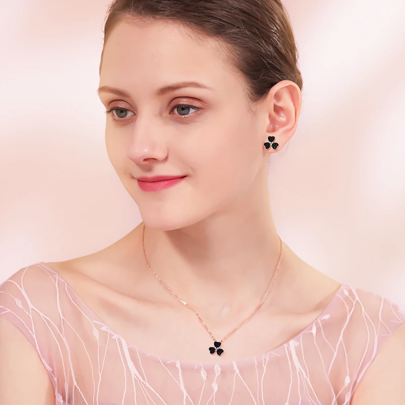 CDE для женщин комплект ювелирных изделий украшен стразами ожерелье серьги в