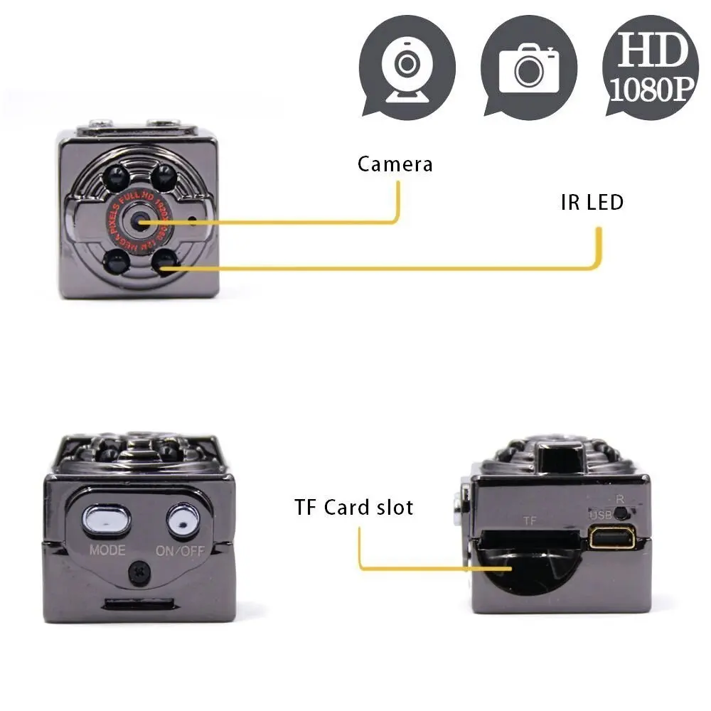 Бесплатная доставка sq8 Full HD 1080 P автомобиль Mini DV DVR Камера espiar oculto видеокамеры ИК