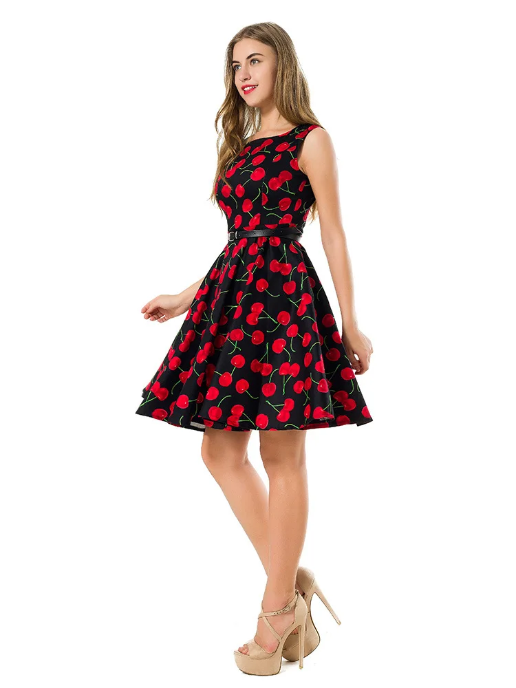 Женское винтажное бальное платье La MaxZa летние платья без рукавов с принтом и