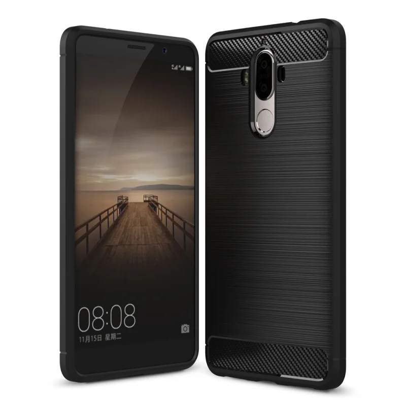 Чехол для телефона Huawei Mate 9 матовый чехол из углеродного волокна мобильного ТПУ |