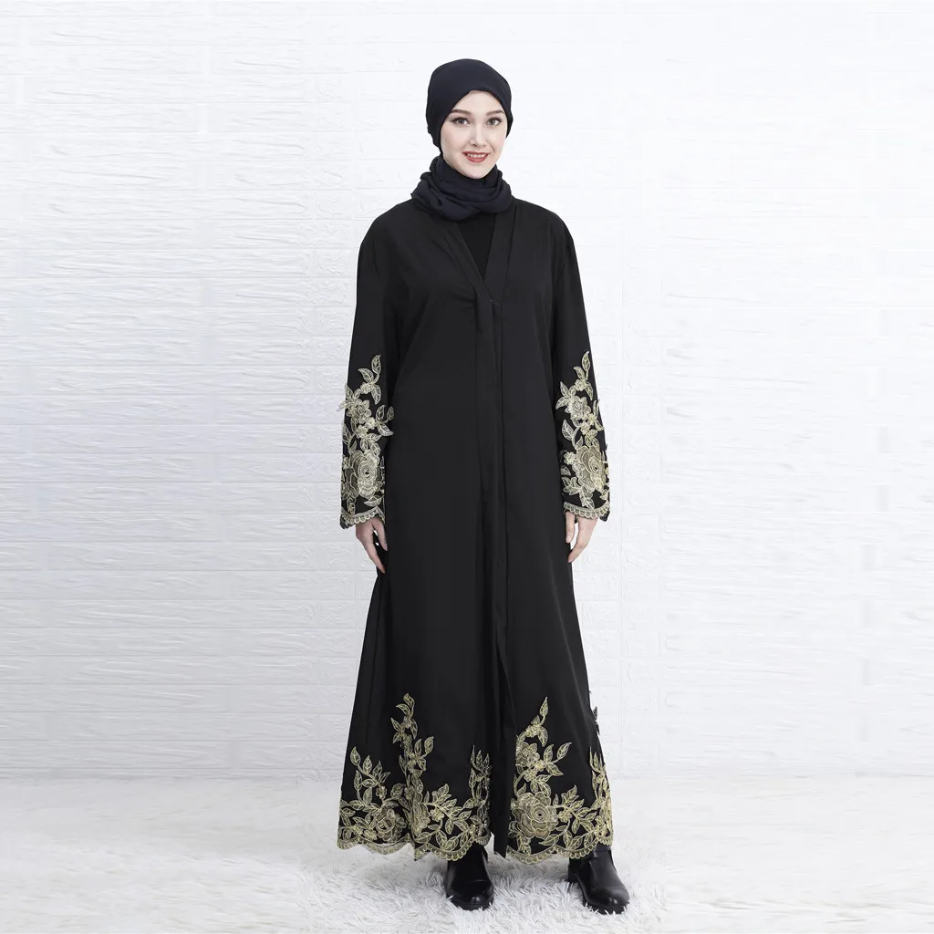 CHAMSGEND мусульманское женское платье элегантные модные женские платья Abaya кардиган