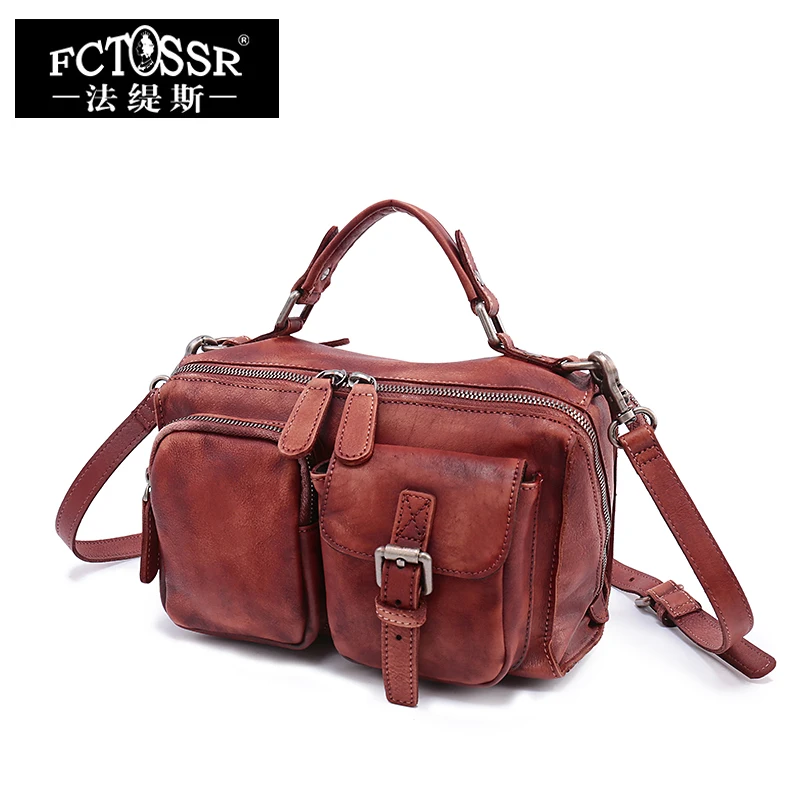 Новинка 2019 женская сумочка FCTOSSR из натуральной кожи в стиле ретро сумка на плечо