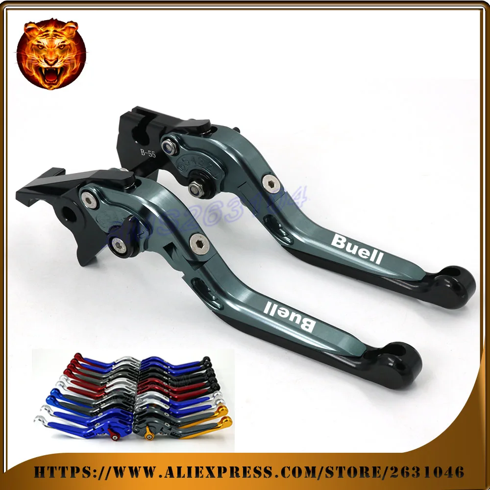 

Adjustable Folding Extendable Brake Clutch Lever For BUELL X1 S1 LIGHTNING M2 CYCLONE Motorcycle with logo 1998 1999 2001 2002