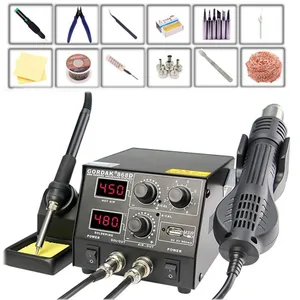 Паяльная станция GORDAK 868D 3 в 1, интеллектуальный цифровой антистатический пистолет с горячим воздухом, зарядка через USB, мобильный телефон