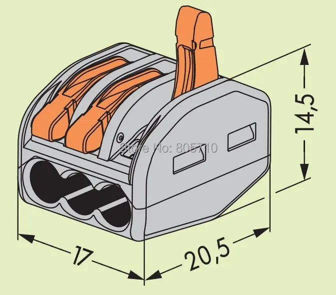 222 413 оригинальный разъем светодиодный Соединительный светильник клеммный блок