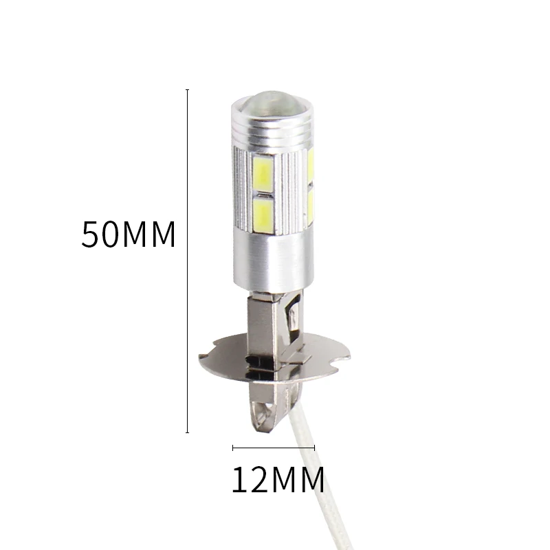 1 шт. Автомобильные светодиодные H3 canbus 5630 белые 10LED задние фары противотуманные