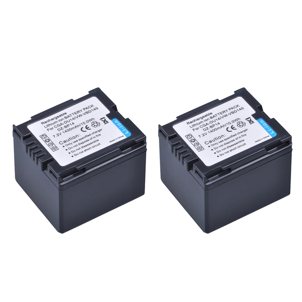 Батарея для камеры PowerTrust 3Pc 7 2 V 1400mAh CGA-DU14 CGA DU14 Panasonic DU06 DU07 NV-GS10/M50 VDR-M70 | Электроника