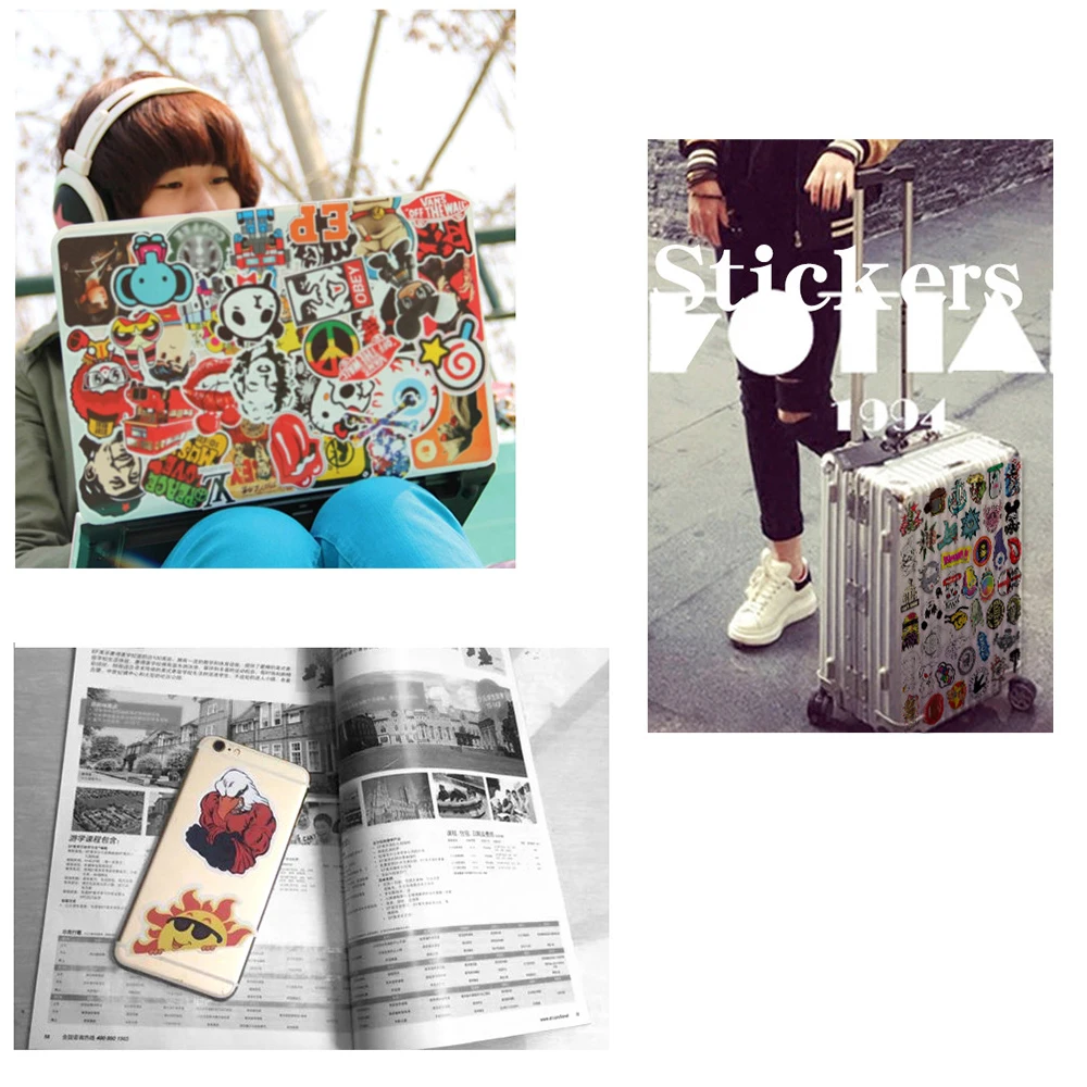 Мультяшная серия Город снов граффити одинаковые забавные наклейки для DIY