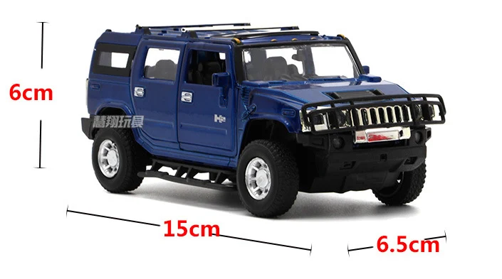 1:32 Hummer H2 сплав модель автомобиля литой металл со звуком и светильник Отодвиньте дверь для детей Лучший подарок игрушки
