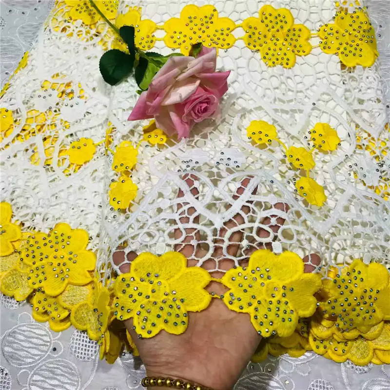 Новое поступление африканская французская кружевная ткань вышитая фатиновая с 3D